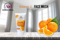 Asma Doll Vitamin C Face Wash tube with citrus oranges for skin glowing.